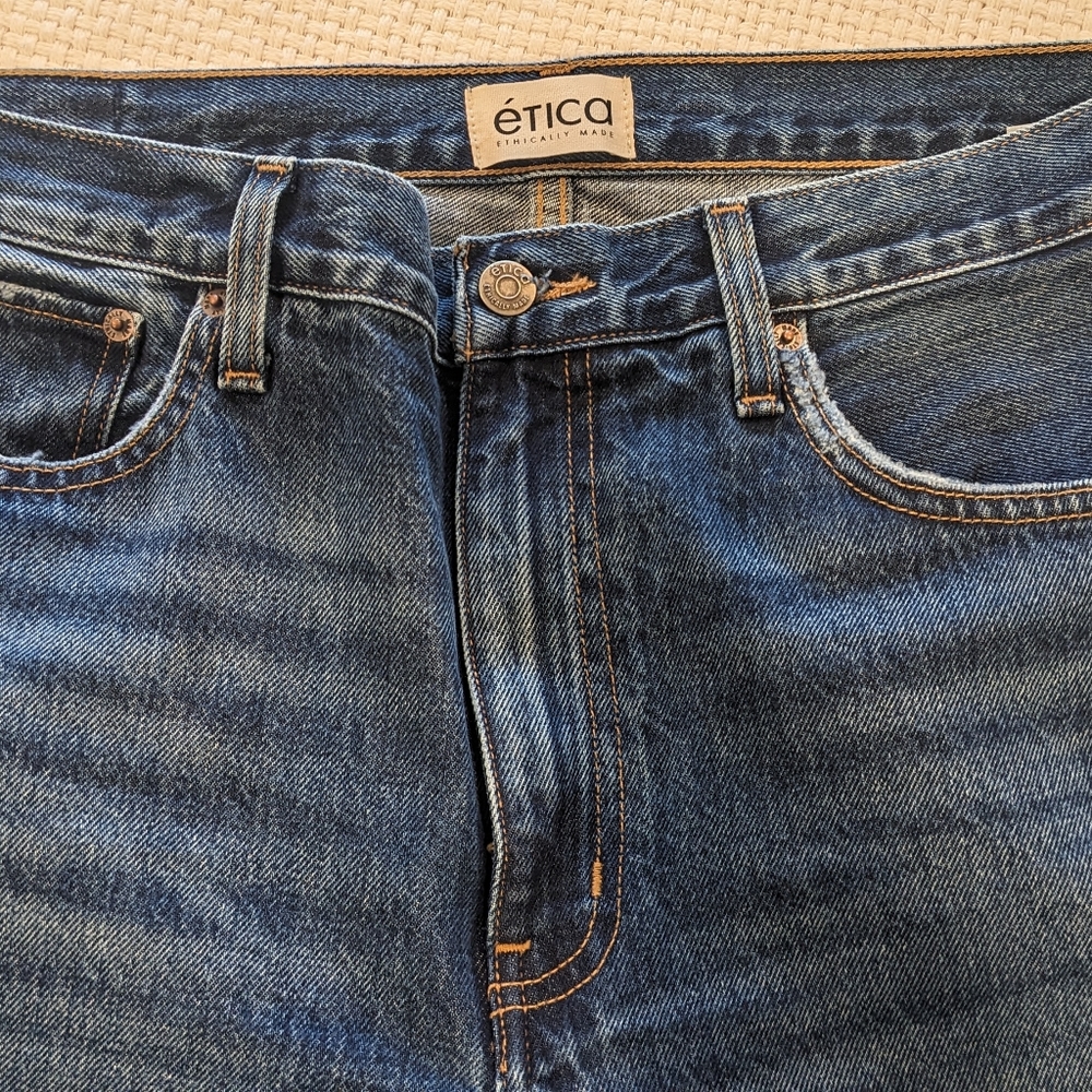 etica Rhea Mid Rise Straight Sz 32